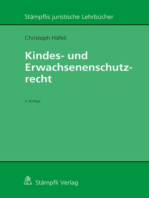 cover image of Kindes- und Erwachsenenschutzrecht